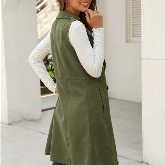 *NEW* SHEIN Olive Green Vest - Picture 2 of 2